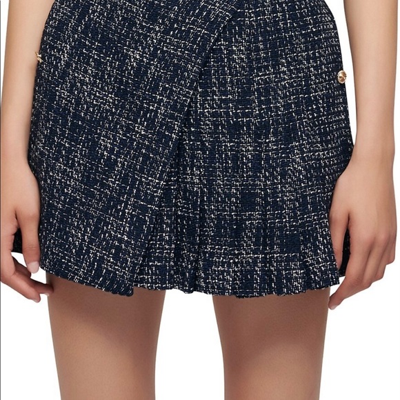 COPY - Maje Iole Tweed Trompe L'oeil Shorts - Picture 8 of 9